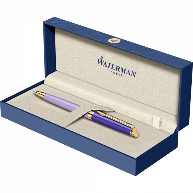 Шариковая ручка Waterman Hemisphere Colour Blocking Purple GT M син. черн. в подарочной коробке