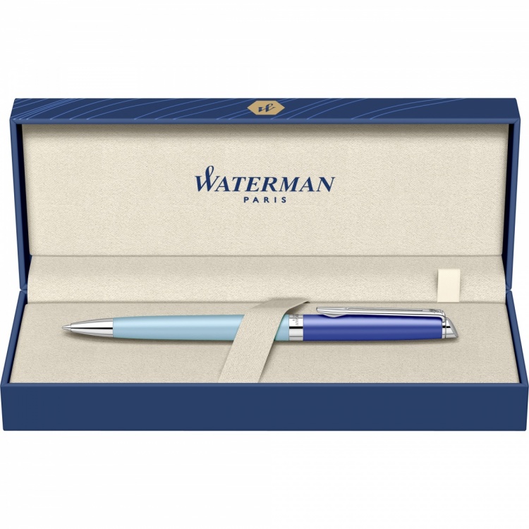 Шариковая ручка Waterman Hemisphere Colour Blocking Blue CT M син. черн. в подарочной коробке