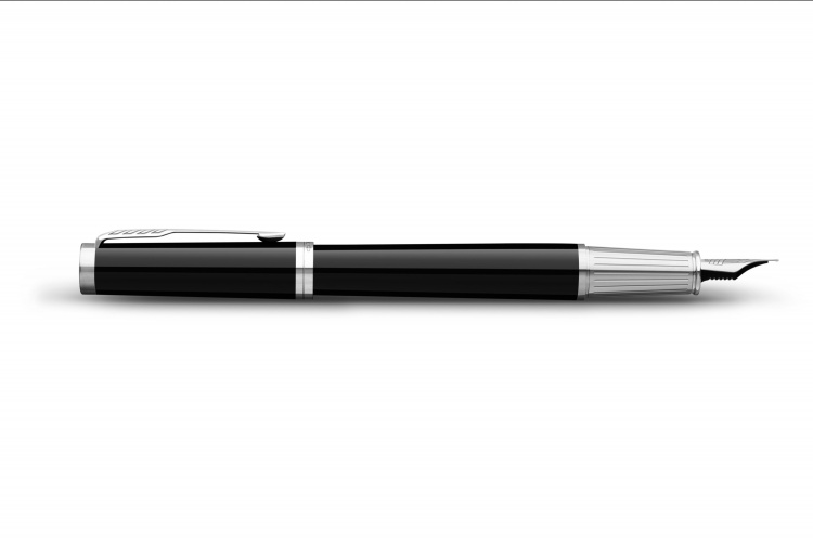 Перьевая ручка Parker "Ingenuity Black CT" перо: F, цвет чернил: blue/black, в подарочной упаковке.