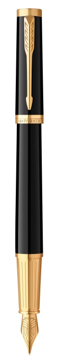 Перьевая ручка Parker "Ingenuity Black GT" перо: F, цвет чернил: blue/black, в подарочной упаковке.