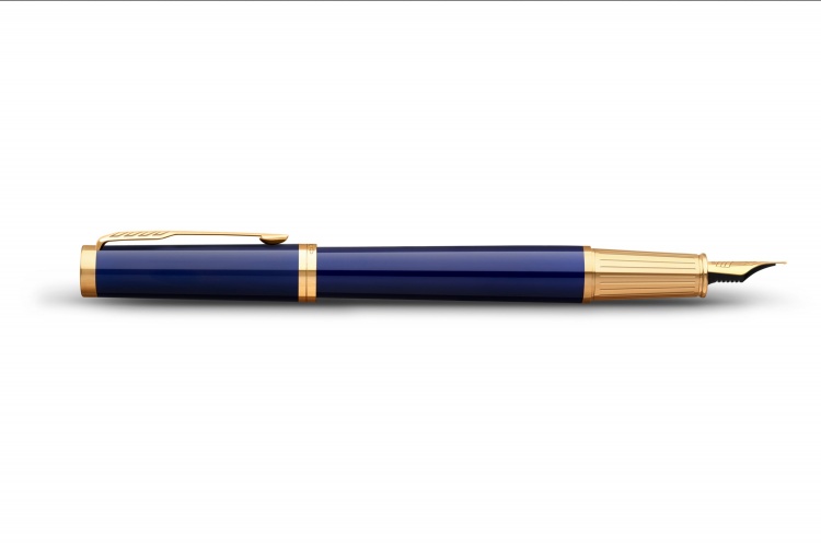 Перьевая ручка Parker "Ingenuity Blue GT" перо: F, цвет чернил: blue/black, в подарочной упаковке.