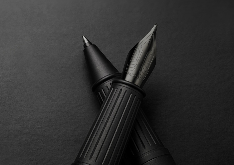 Ручка-роллер Parker "Ingenuity Black BT" стержень:F, цвет чернил: black, подарочная упаковка