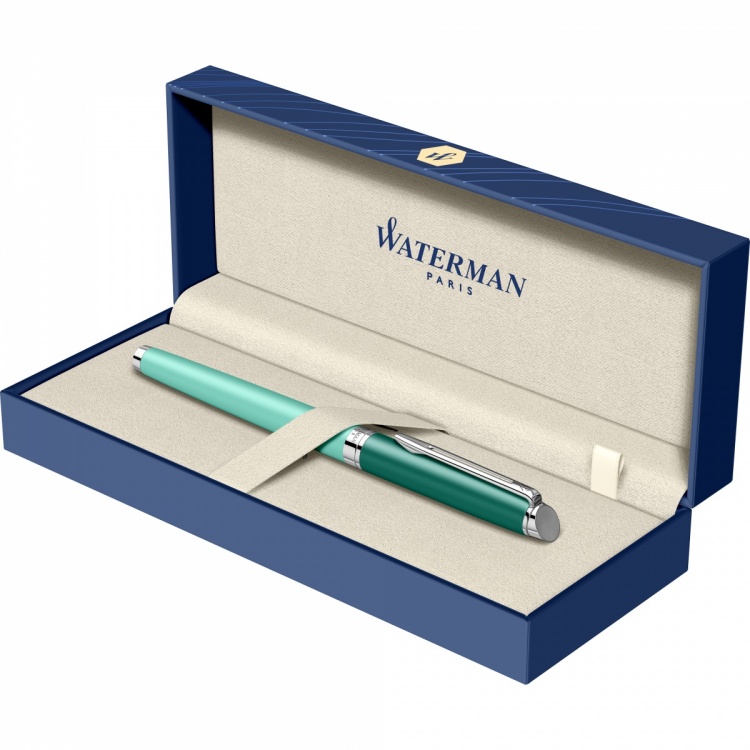 Перьевая ручка Waterman Hemisphere Colour Blocking Green CT F сталь нержавеющая F син. черн. в подарочной коробке