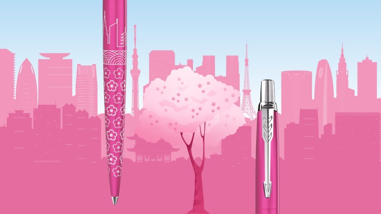 Ручка шариковая Parker "Jotter Tokyo Pink CT" стержень: M, цвет чернил: blue, в подарочной упаковке.