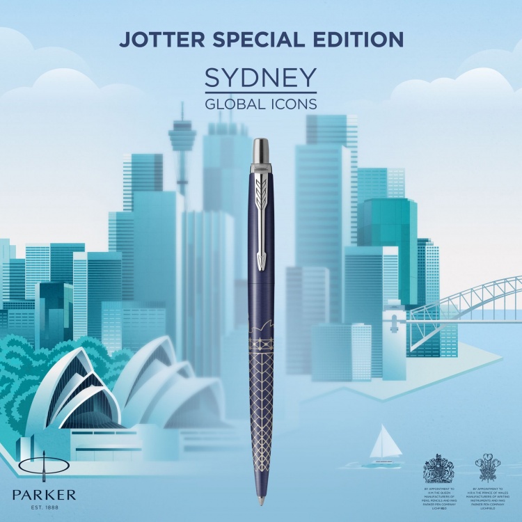 Ручка шариковая Parker "Jotter Global Icons SE Sydney CT" стержень: M, цвет чернил: blue, в подарочной упаковке