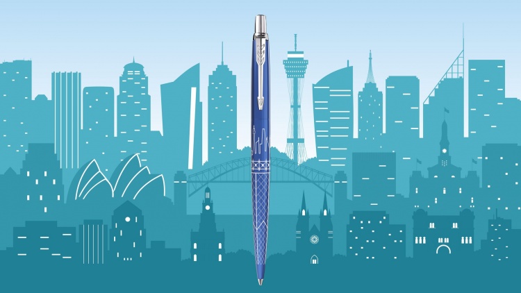 Ручка шариковая Parker "Jotter Global Icons SE Sydney CT" стержень: M, цвет чернил: blue, в подарочной упаковке