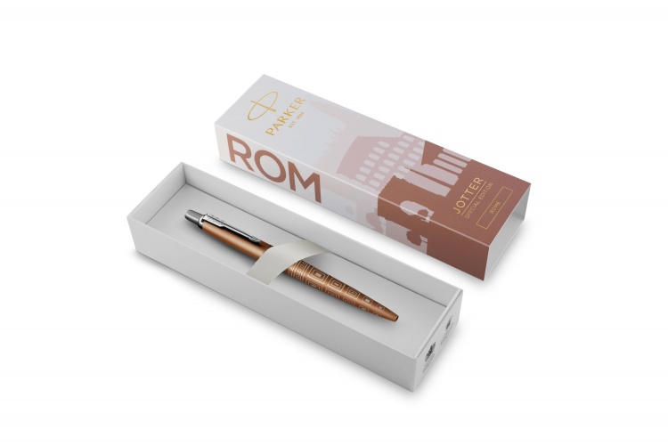 Ручка шариковая Parker "Jotter Rome Bronze CT" стержень: M, цвет чернил: blue, в подарочной упаковке.