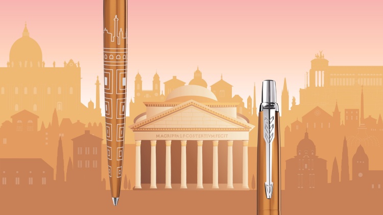 Ручка шариковая Parker "Jotter Rome Bronze CT" стержень: M, цвет чернил: blue, в подарочной упаковке.