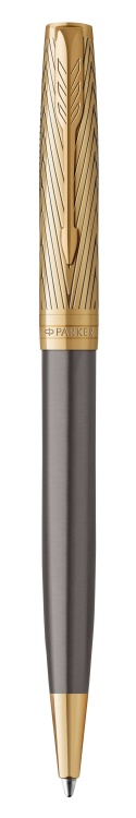 Шариковая ручка Parker Sonnet Pioneers K542 Gray and Gold, стержень: M, цвет чернил: black, в подарочной коробке