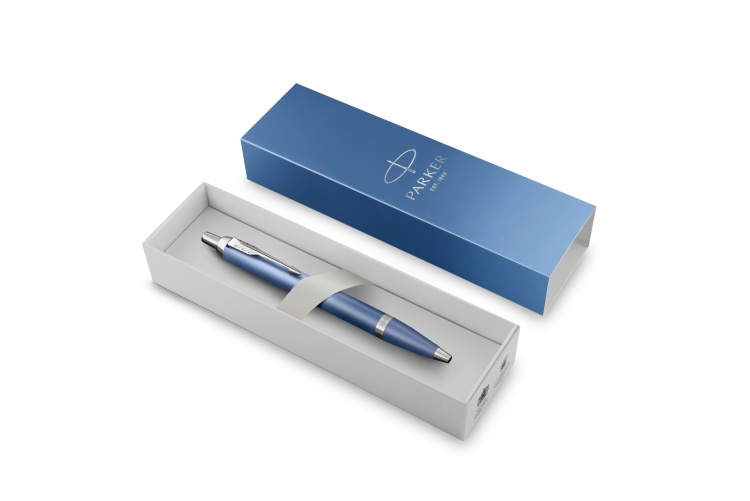 Ручка шариковая Parker "IM Writing Rituals  Peaceful Blue CT" синяя, 1,0мм, подар. упаковка