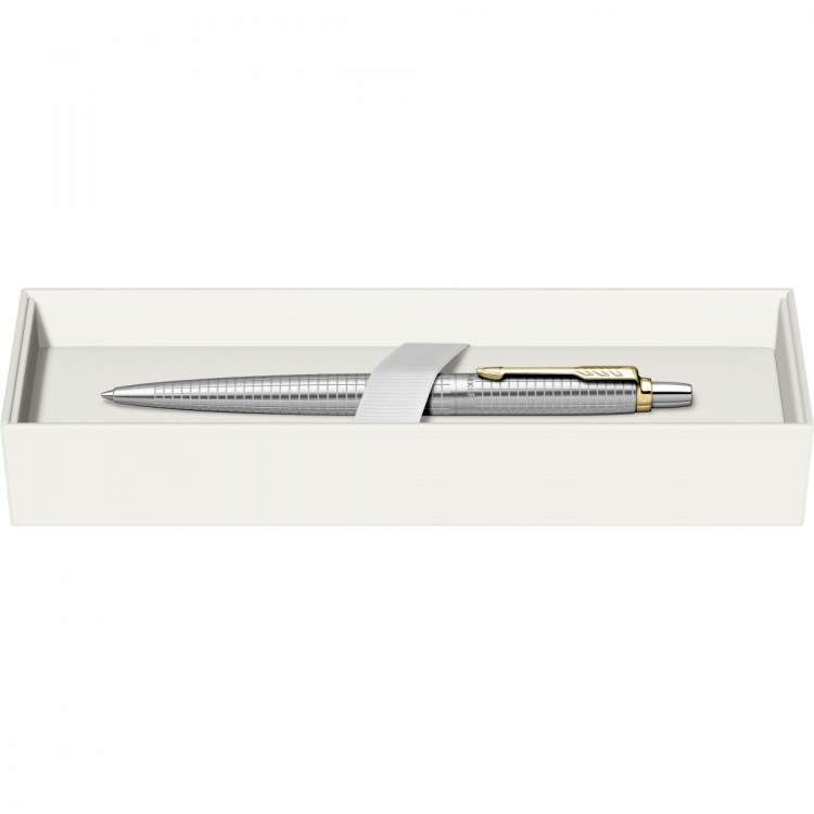 Шариковая ручка Parker "Jotter 70th Stainless Steel GT", стержень: Mblue (толщина линии 1,0мм) в подарочной коробке