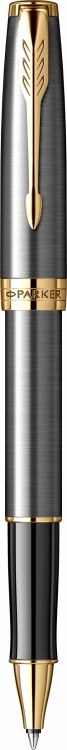 Ручка-роллер Parker Sonnet Core Gray GT, стержень: F, цвет чернил: black, в подарочной упаковке