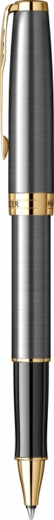 Ручка-роллер Parker Sonnet Core Gray GT, стержень: F, цвет чернил: black, в подарочной упаковке