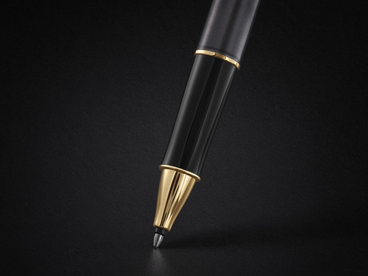 Ручка-роллер Parker Sonnet Core Gray GT, стержень: F, цвет чернил: black, в подарочной упаковке