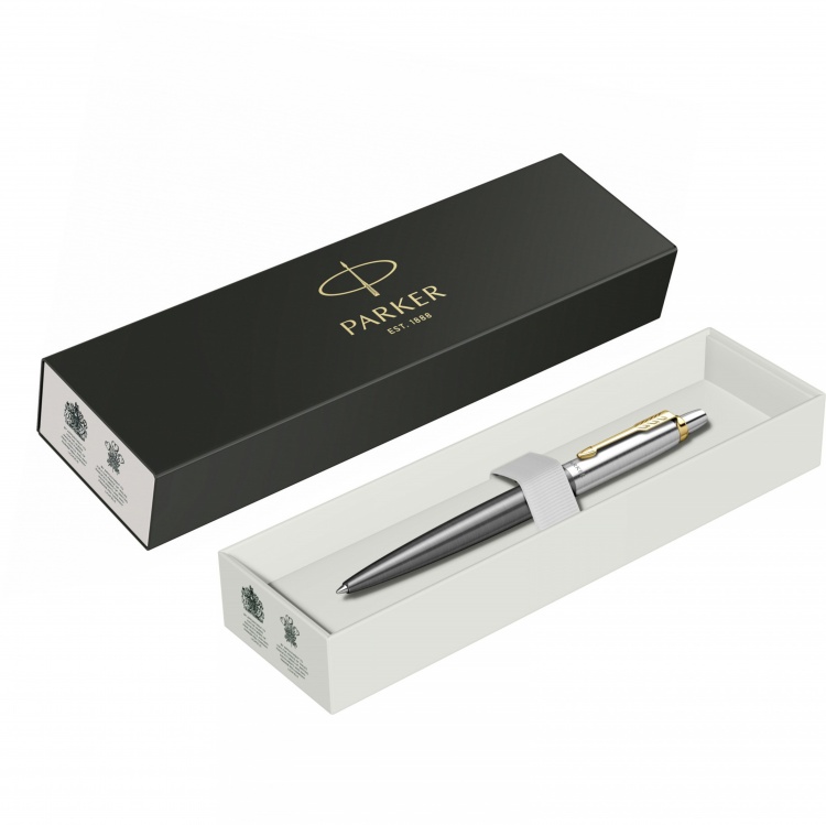 Шариковая ручка Parker Jotter Grey Core GT Mblue в подарочной коробке