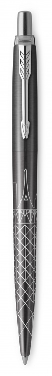 Ручка шариковая Parker "Jotter Paris Grey CT" синяя, 1,0мм, кнопочн., подарочная упаковка