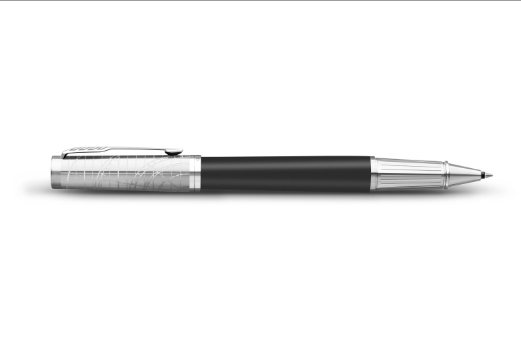 Ручка-роллер Parker "Ingenuity Legacy of Flight Matte Black CT" черная, 0,5мм, подарочная упаковка
