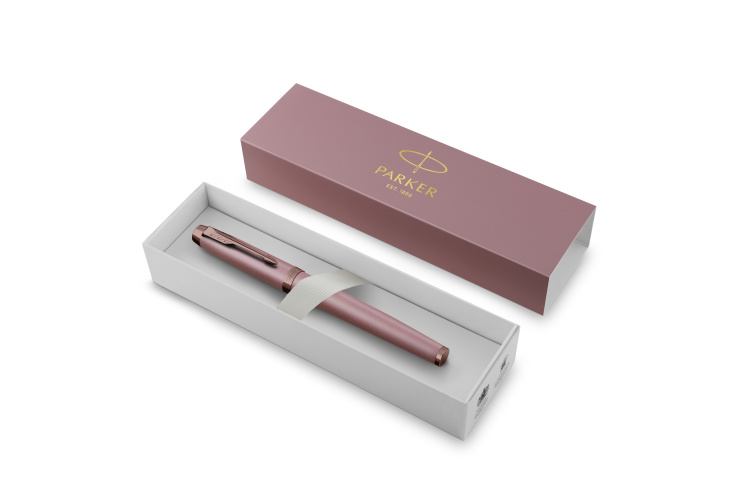 Ручка перьевая  Parker "IM Mauve Bronze Trim" синяя, 0,8мм, подарочная упаковка