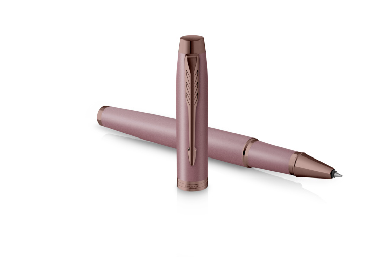 Ручка-роллер Parker "IM Mauve Bronze Trim" черная, 0,5мм, подарочная упаковка