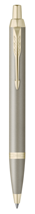 Ручка шариковая Parker  Parker "IM Sandstone Champagne PVD Trim" синяя, 1,0мм, подарочная упаковка