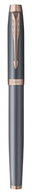 Ручка перьевая Parker "IM Slate Rose Gold PVD Trim" синяя, 0,8мм, подарочная упаковка