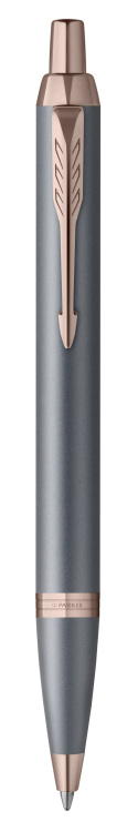 Ручка шариковая Parker "IM Slate Rose Gold PVD Trim" синяя, 1,0мм, подарочная упаковка