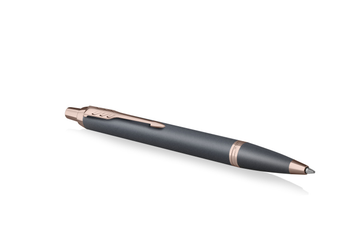 Ручка шариковая Parker "IM Slate Rose Gold PVD Trim" синяя, 1,0мм, подарочная упаковка