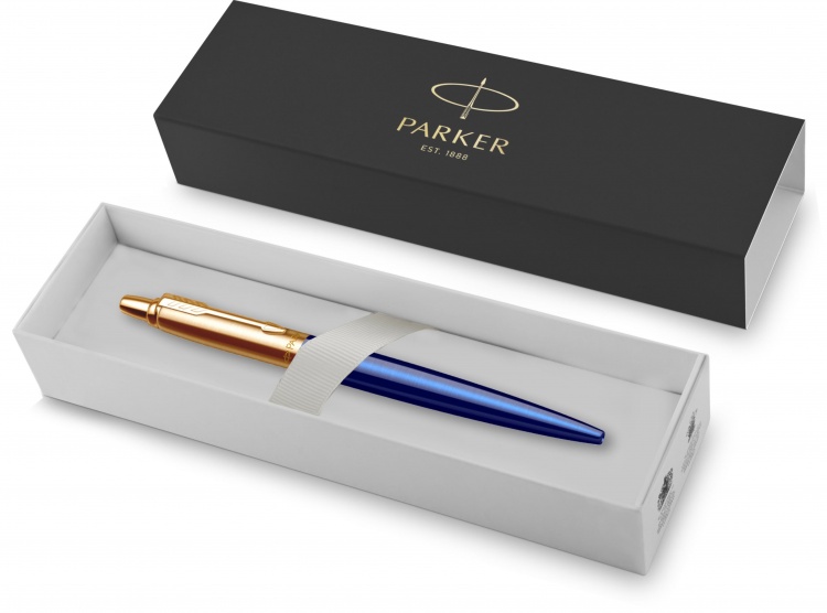 Шариковая ручка Parker Jotter 70th Anniversaryll Blue GT, стержень: M, цвет чернил : blue в подарочной упаковке.