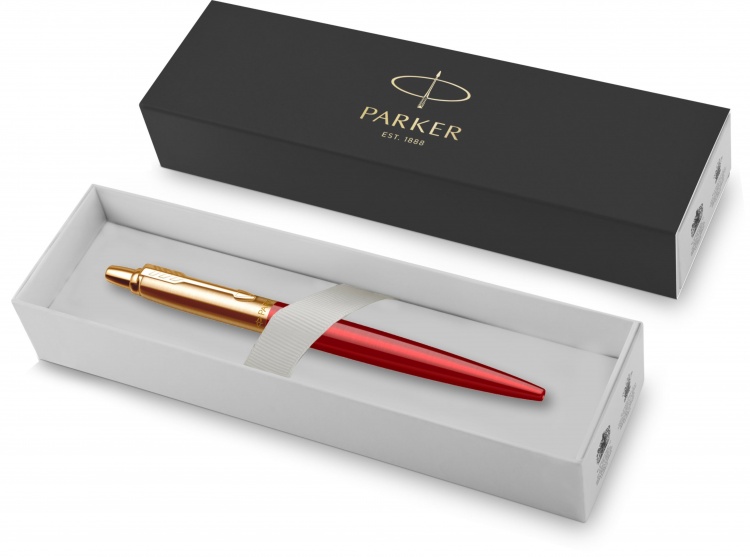 Шариковая ручка Parker Jotter 70th Anniversaryn Red GT, стержень: M, цвет чернил : blue, в подарочной упаковке