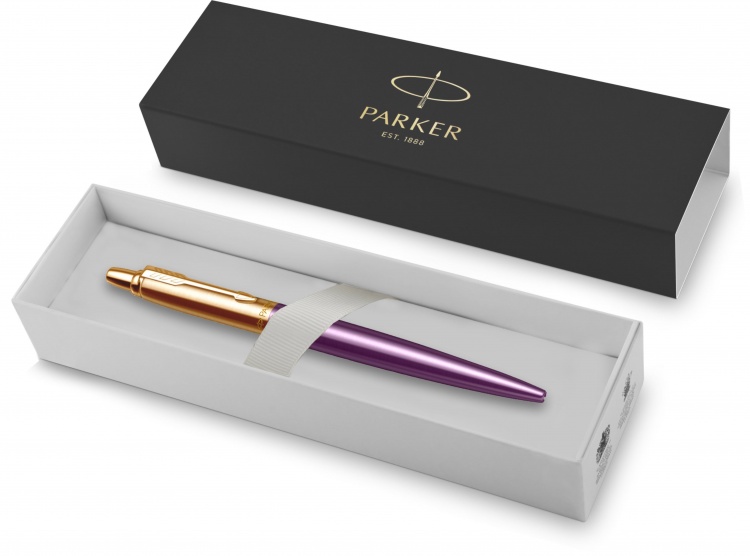 Шариковая ручка Parker Jotter 70th Anniversary Violet GT, стержень: M, цвет чернил: blue, в подарочной упаковке