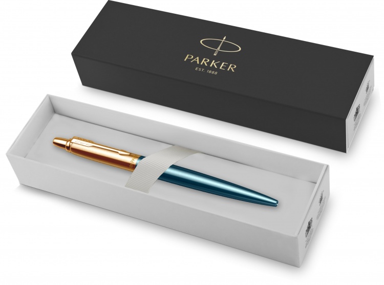 Шариковая ручка Parker Jotter 70th Anniversaryll Azure blue GT, стержень: Mblue. в подарочной упаковке