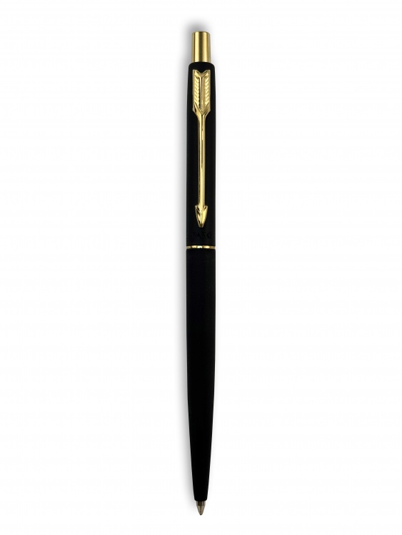 Ручка шариковая Parker "Classic Matte Black GT" синяя, 1.0мм, кнопочн., подар. упак.