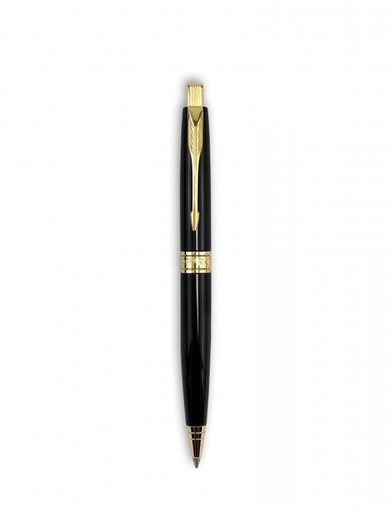 Ручка шариковая Parker "Aster Black GT " синяя, 1.0мм, кнопочн., подар. упак.