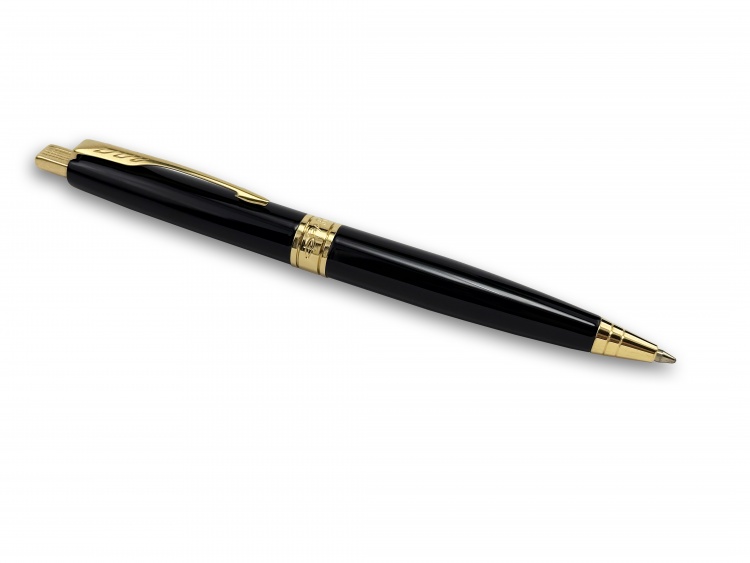 Ручка шариковая Parker "Aster Black GT " синяя, 1.0мм, кнопочн., подар. упак.