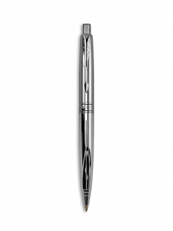 Ручка шариковая Parker "Aster shiny chrome CT" синяя, 1.0мм, кнопочн., подар. упак.