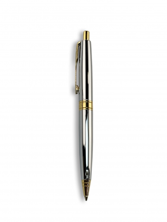 Ручка шариковая Parker "Aster shiny chrome GT " синяя, 1.0мм, кнопочн., подар. упак.