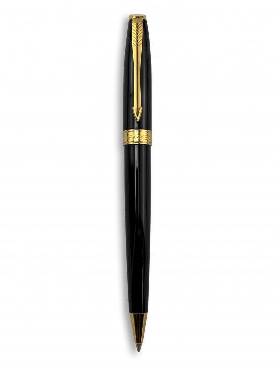 Ручка шариковая Parker "Fusion Laque Black GT" синяя, 1.0мм, кнопочн., подар. упак.