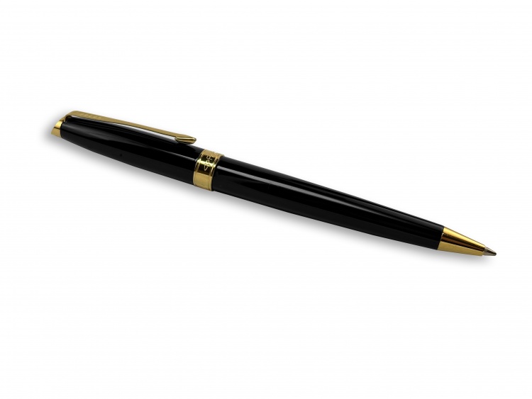 Ручка шариковая Parker "Fusion Laque Black GT" синяя, 1.0мм, кнопочн., подар. упак.