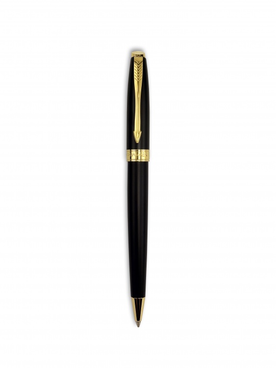 Ручка шариковая Parker "Fusion Matte Black GT " синяя, 1.0мм, кнопочн., подар. упак.