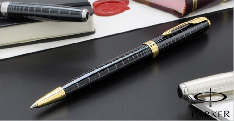 Шариковая ручка Parker Sonnet K531 PREMIUM Dark Grey GT, стержень: Mblk