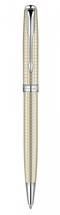 Шариковая ручка Parker Sonnet`10  Cisele Decal, K535 (серебро 925 пробы) цвет: Silver CT, стержень: Mblk GB