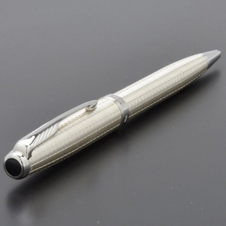 Шариковая ручка Parker Sonnet`10  Cisele Decal, K535 (серебро 925 пробы) цвет: Silver CT, стержень: Mblk GB