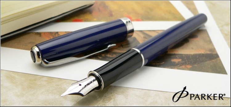 Перьевая ручка Parker Sonnet F539, цвет: LaqBlue CT, перо: F, перо: золото 18К