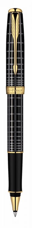 Ручка-роллер Parker Sonnet T531 PREMIUM Dark Grey Laquer GT, стержень: Fblk