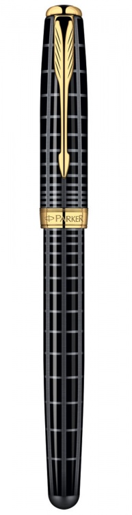 Ручка-роллер Parker Sonnet T531 PREMIUM Dark Grey Laquer GT, стержень: Fblk