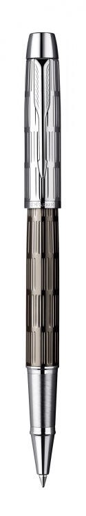 Ручка-роллер Parker IM Premium, T222, цвет: Twin Chiselled, стержень: Fblack, ("точечная" гравировка)