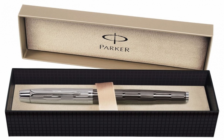 Ручка-роллер Parker IM Premium, T222, цвет: Twin Chiselled, стержень: Fblack, ("точечная" гравировка)
