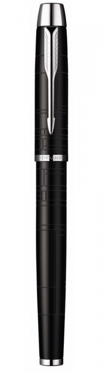 Ручка-роллер Parker IM Premium T222, цвет: Metal Black, стержень: Fblack