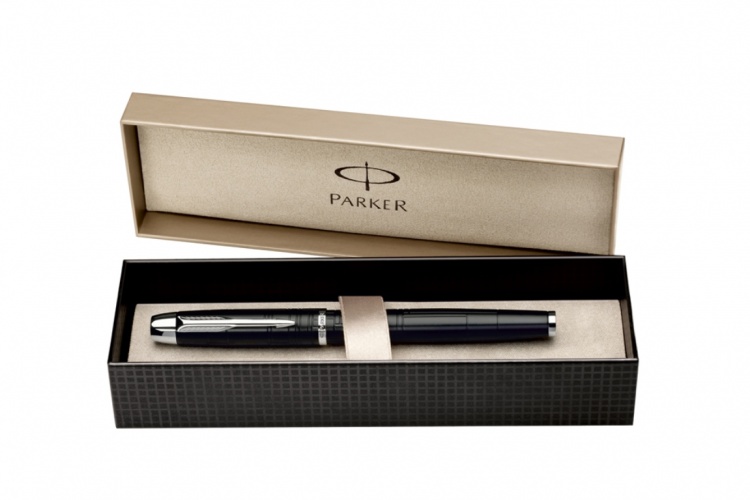 Ручка-роллер Parker IM Premium T222, цвет: Metal Black, стержень: Fblack