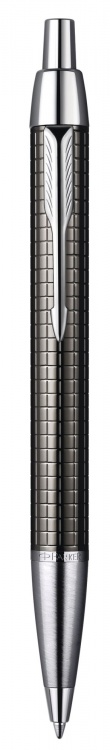 Шариковая ручка Parker IM Premium, K222, цвет: Dark Grey (Gun Metal), стержень: Мblue, (гравировка "пушечная сталь"))